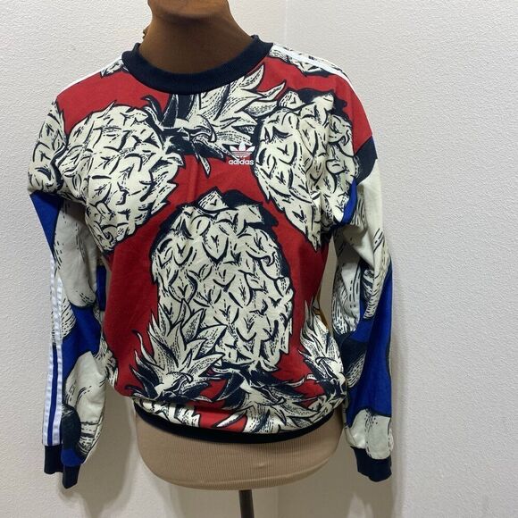 adidas Tops - Adidas X Farm Pineapple Boyfriend Sweatshirt Size 2XS